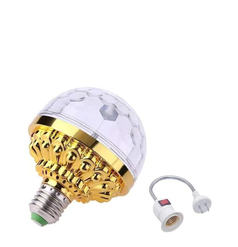 Title 5, LED Gold Six Beads Colorful Rotating Atmosphere...