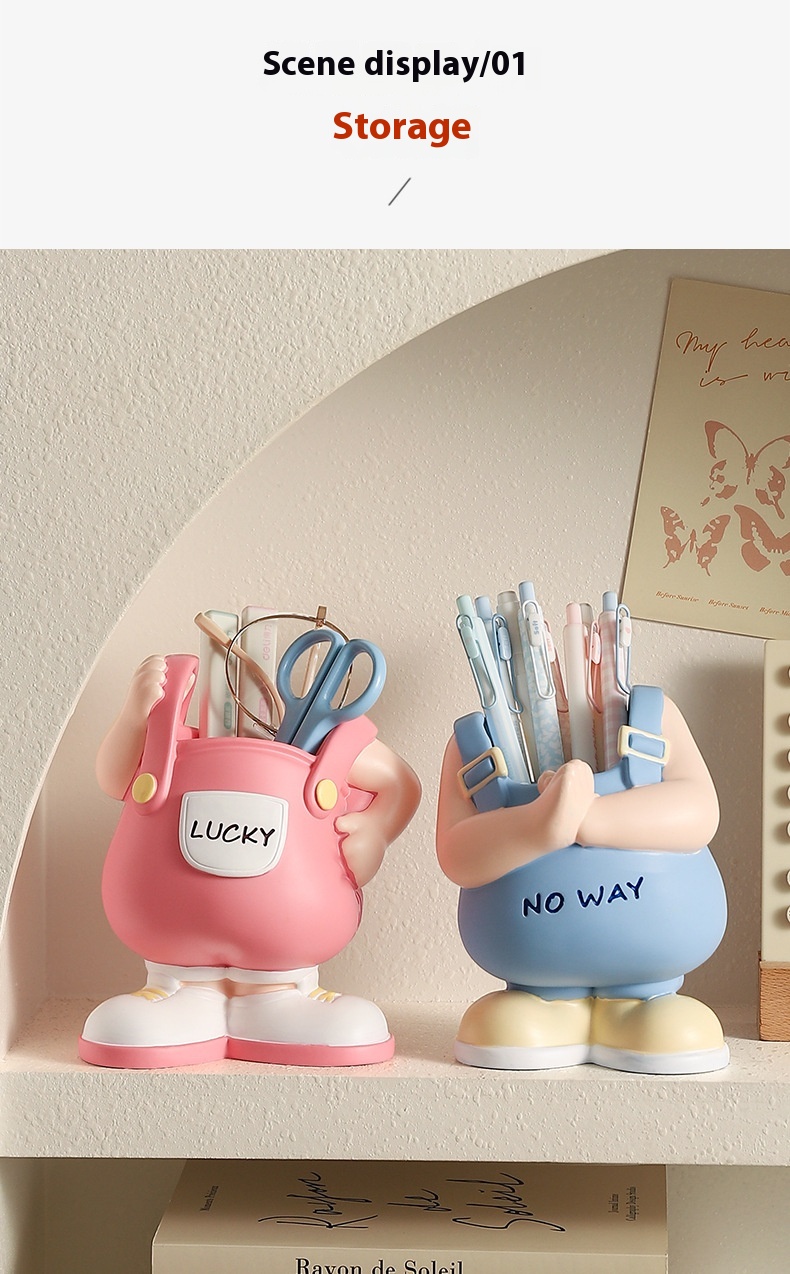 Title 3, Creative Cartoon Storage Pen Holder Desktop Sta...