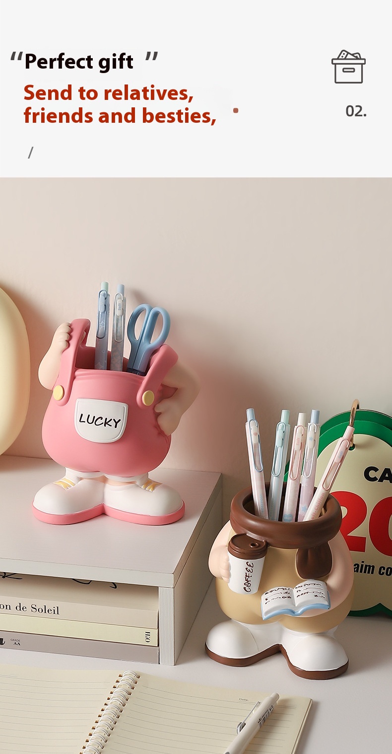 Title 5, Creative Cartoon Storage Pen Holder Desktop Sta...