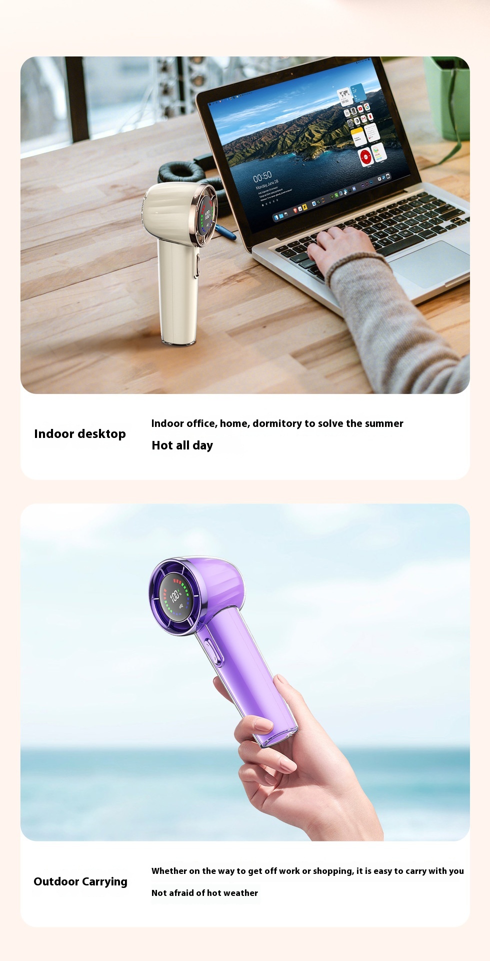 Title 6, New Brushless High Speed Turbine Handheld Fan