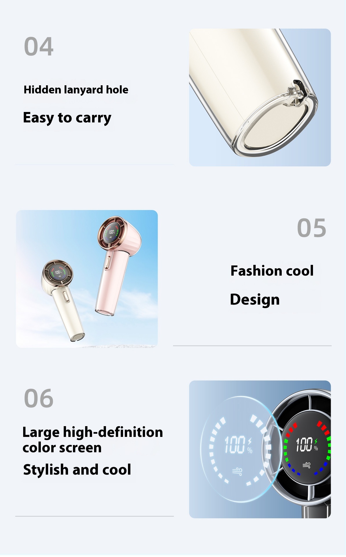 Title 7, New Brushless High Speed Turbine Handheld Fan