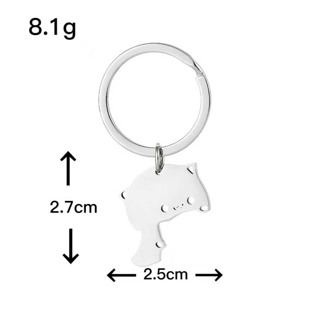 Title 2, Stainless Steel Cartoon Kitten Key Buckle Bag O...