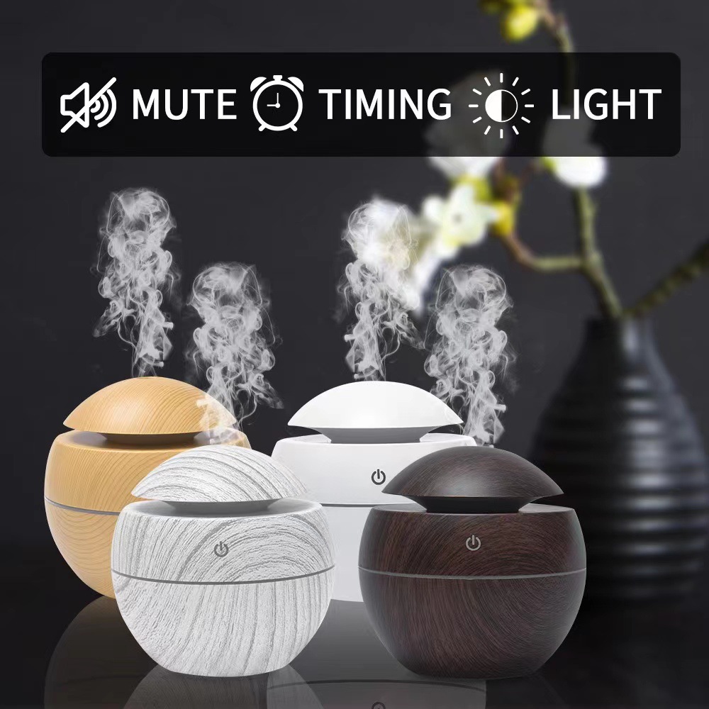 Title 1, USB Wood Grain Mushroom Humidifier Household Mi...