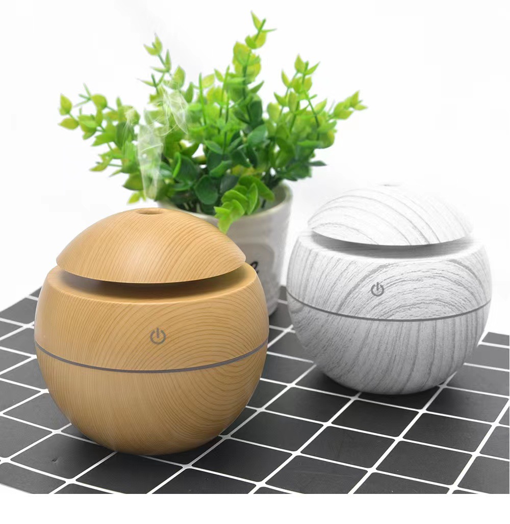 Title 6, USB Wood Grain Mushroom Humidifier Household Mi...