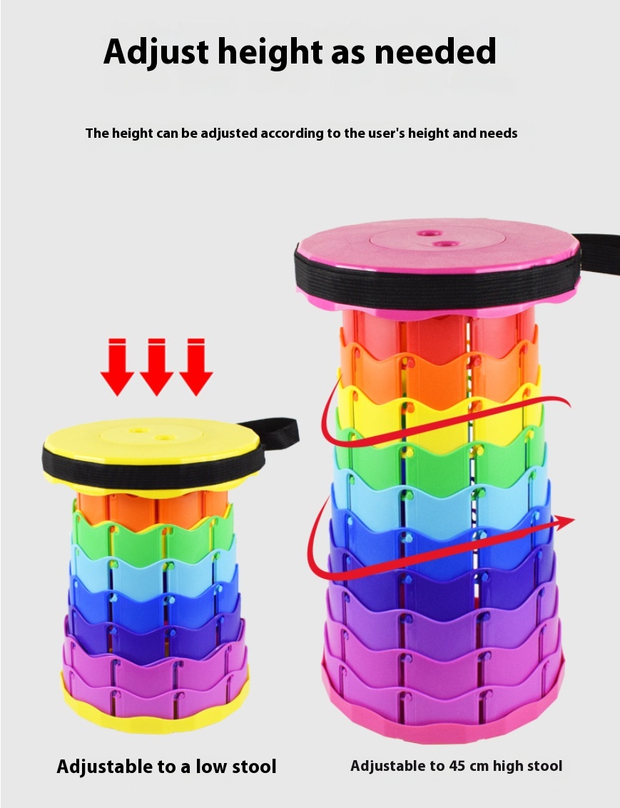 Title 3, Portable Outdoor Color Retractable Folding Stool