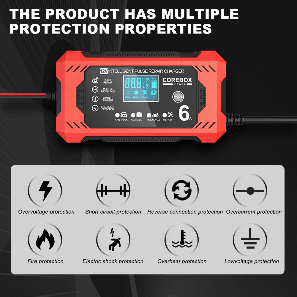 Title 3, 12V6A Smart Storage Battery Charger