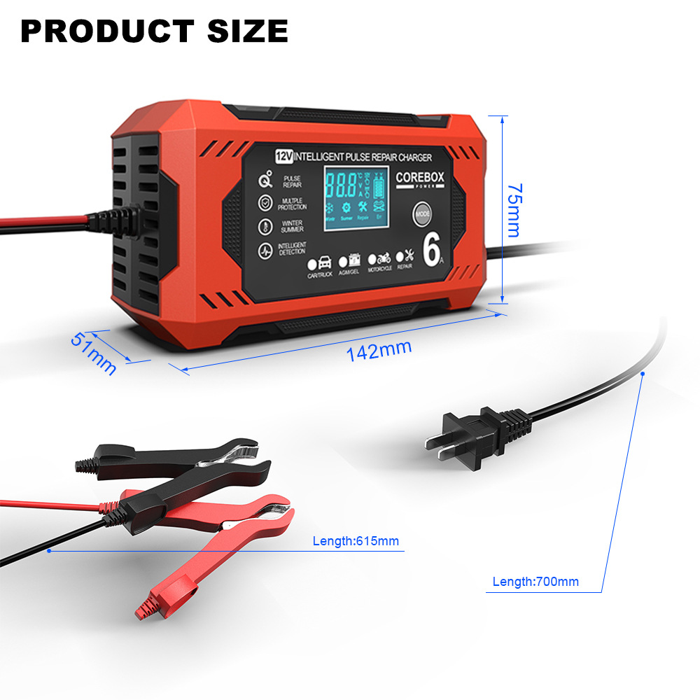 Title 5, 12V6A Smart Storage Battery Charger