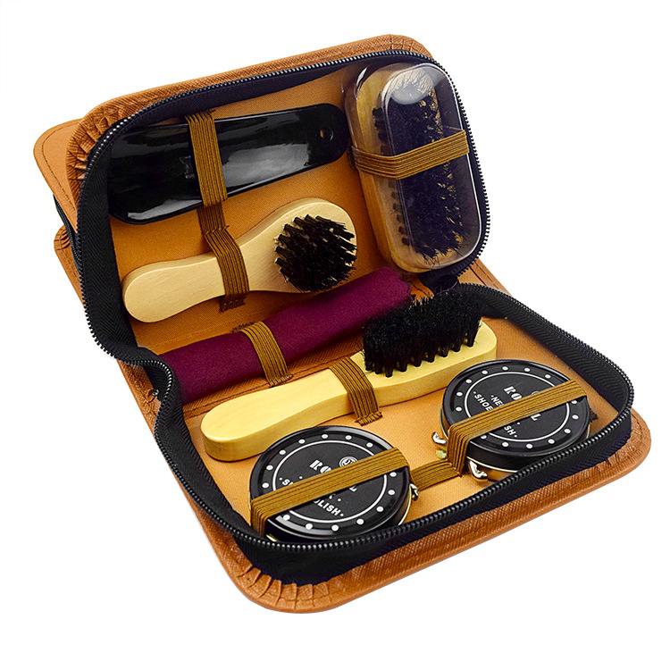 Title 1, Real leather shoe care set 8 pieces