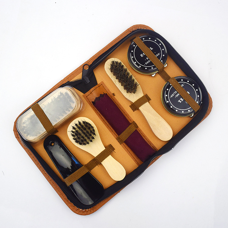 Title 3, Real leather shoe care set 8 pieces