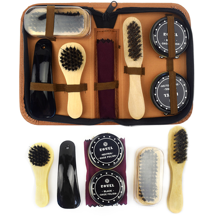 Title 4, Real leather shoe care set 8 pieces