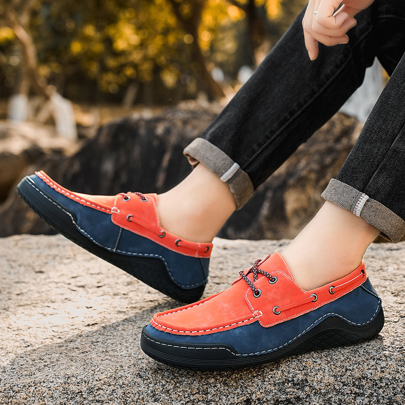 Title 7, Leisure Vintage Leather Shoes Versatile Cross-b...