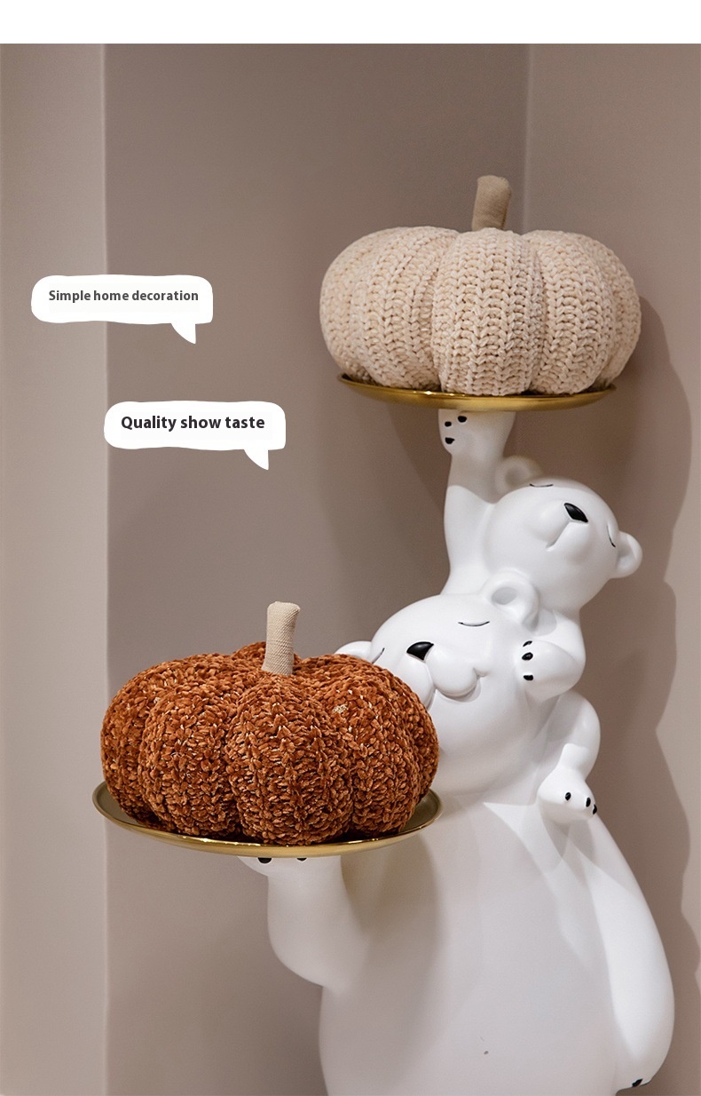 Title 3, Woven Pumpkin Pillow Nordic Cute Shaped Plush