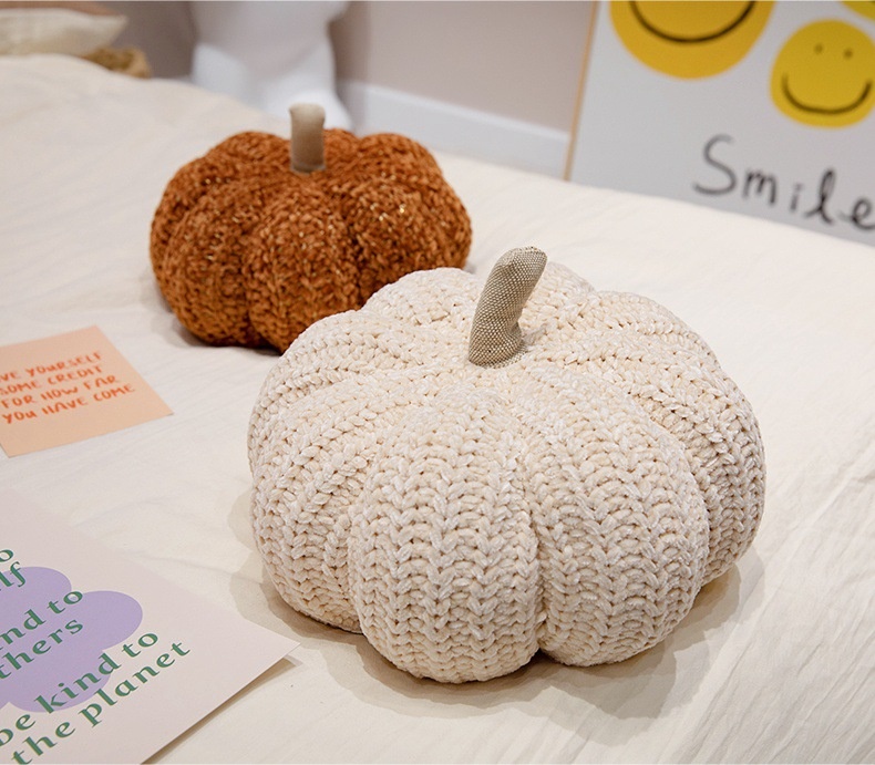 Title 4, Woven Pumpkin Pillow Nordic Cute Shaped Plush