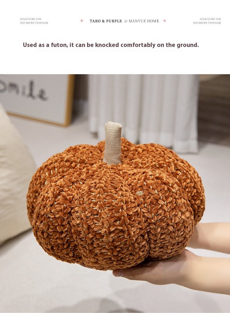 Title 7, Woven Pumpkin Pillow Nordic Cute Shaped Plush