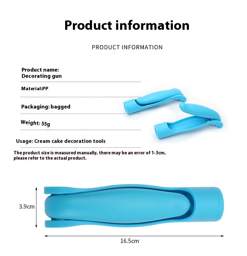 Title 1, Manual Squeeze Cream Flower-making Gun Baking Tool