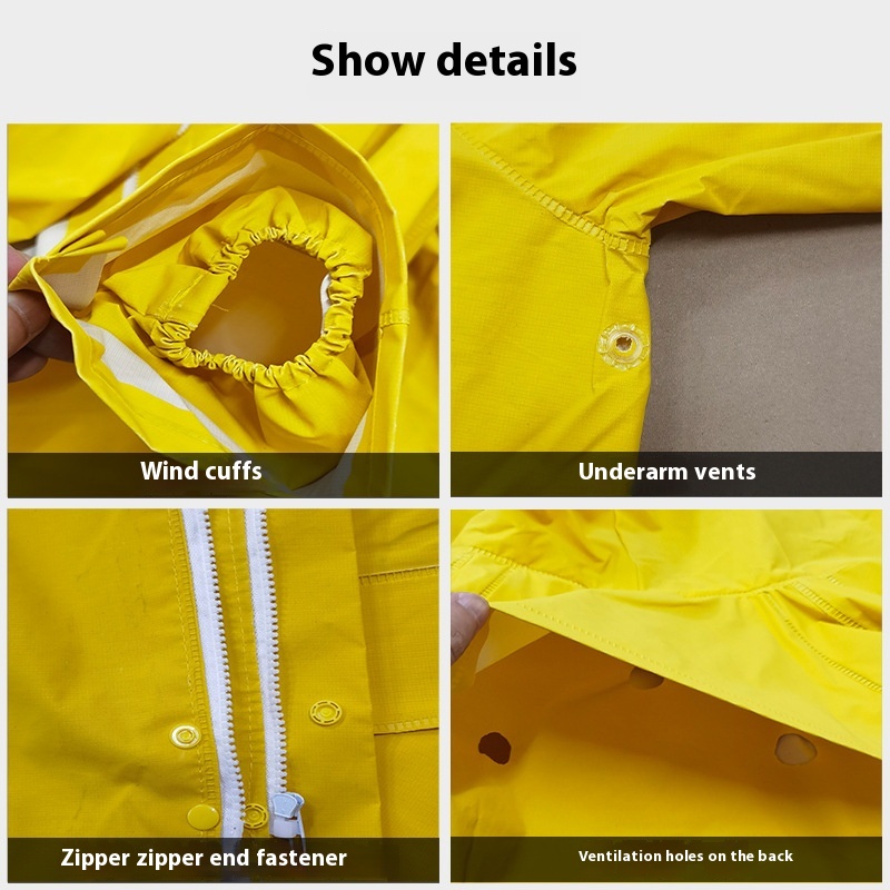 Title 8, Yellow Double Stickers 28 Silk Thickened Rainco...