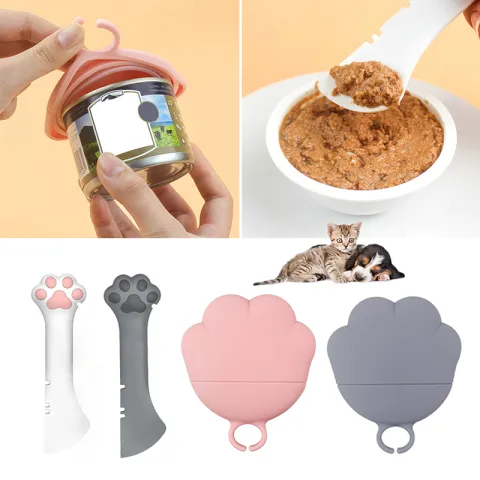 Multifunction Pet Canned Spoon Jar Opener Puppy Feeding Mixing