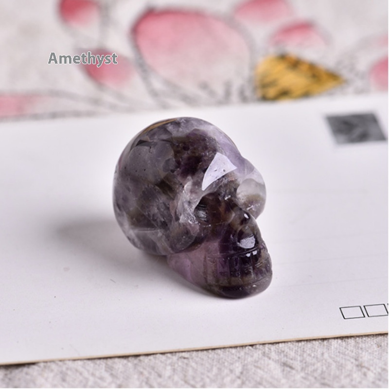 Title 1, Natural Crystal Skull Semi-precious Stone Carvi...