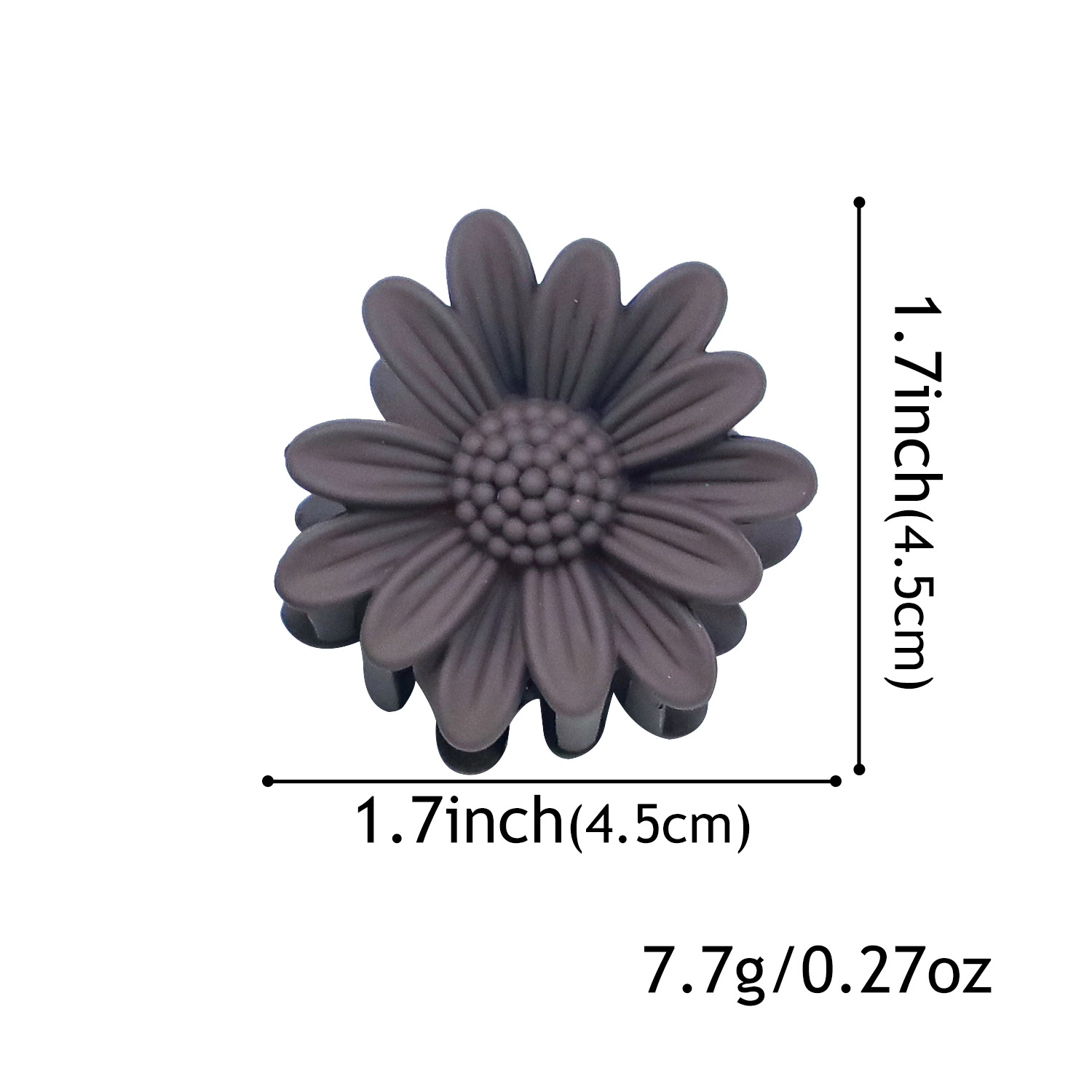 Title 1, Small Size Frosted Flower Side Fringe Hairpin