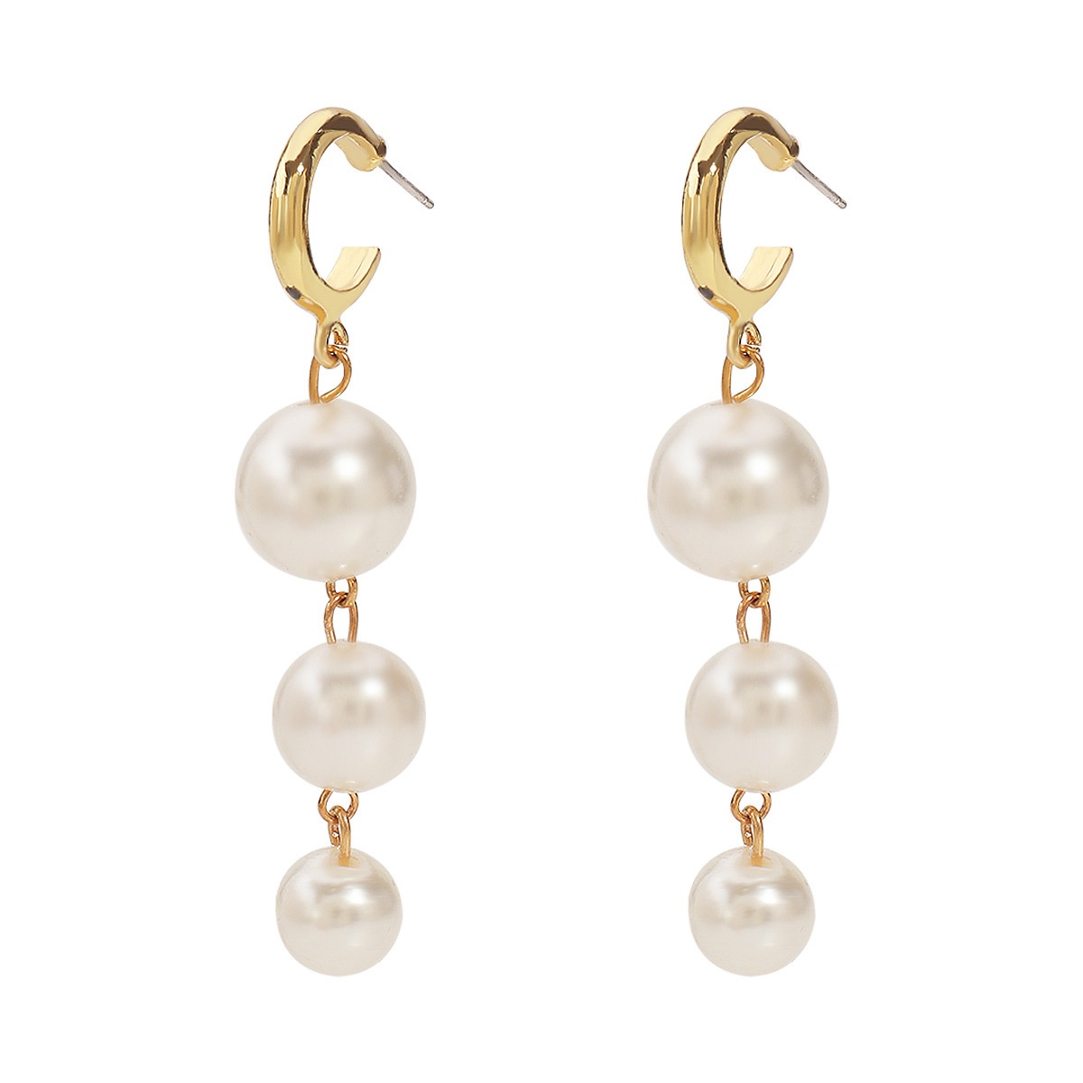 Title 5, Cross-border Pearl Long Fringe Earrings Women