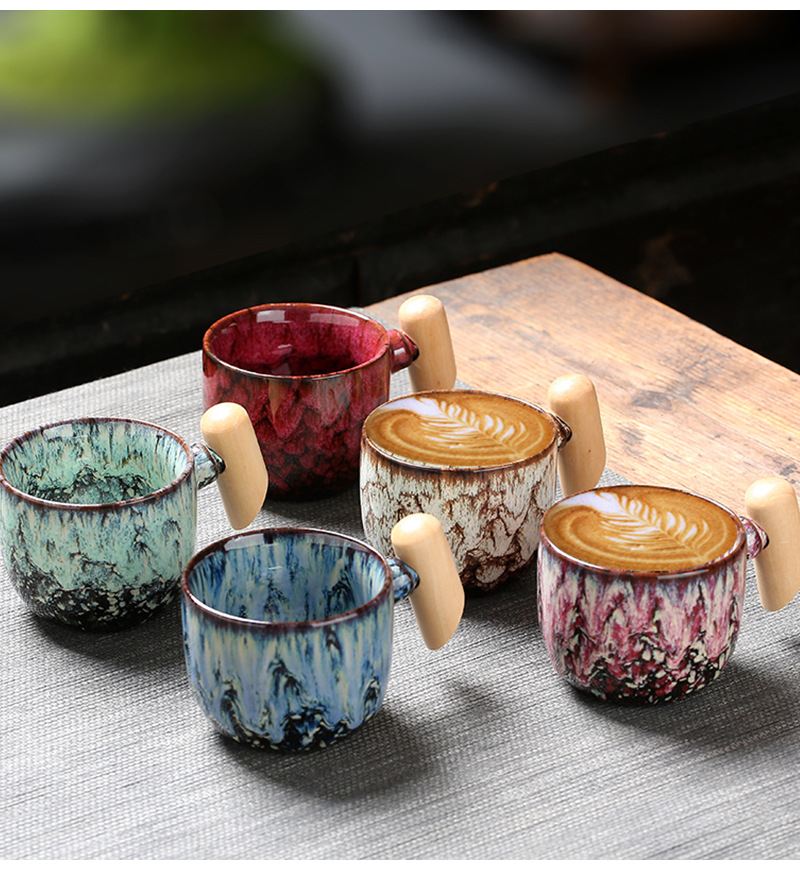 Title 2, Wooden Handle Ceramic Cup Dahuaware Change Tea ...