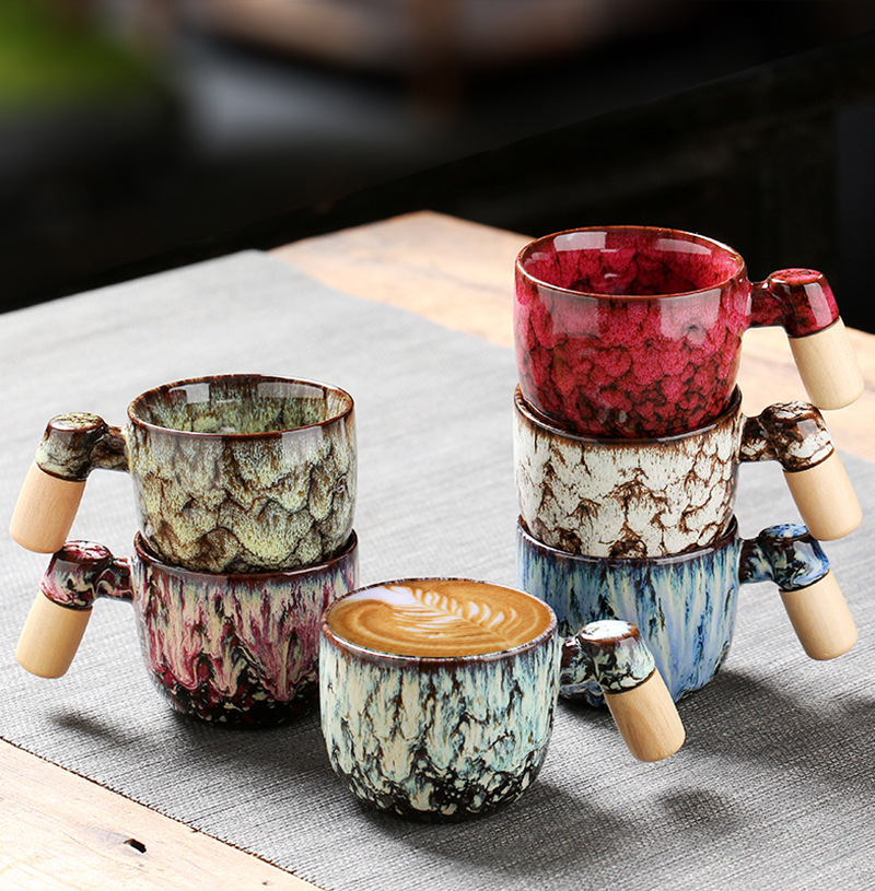 Title 3, Wooden Handle Ceramic Cup Dahuaware Change Tea ...