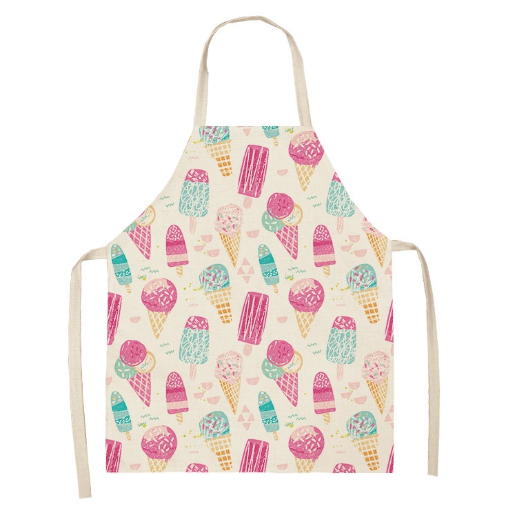 Title 5, Kitchen Oil Proof Creative Ice Cream Printed Apron