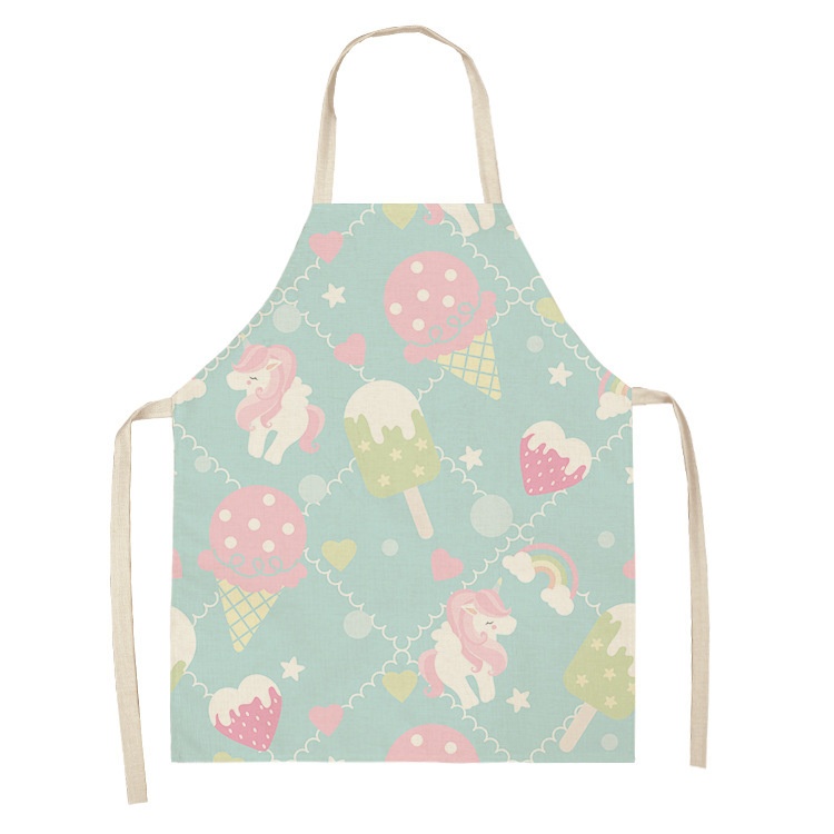 Title 10, Kitchen Oil Proof Creative Ice Cream Printed Apron