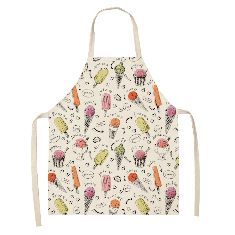 Title 11, Kitchen Oil Proof Creative Ice Cream Printed Apron