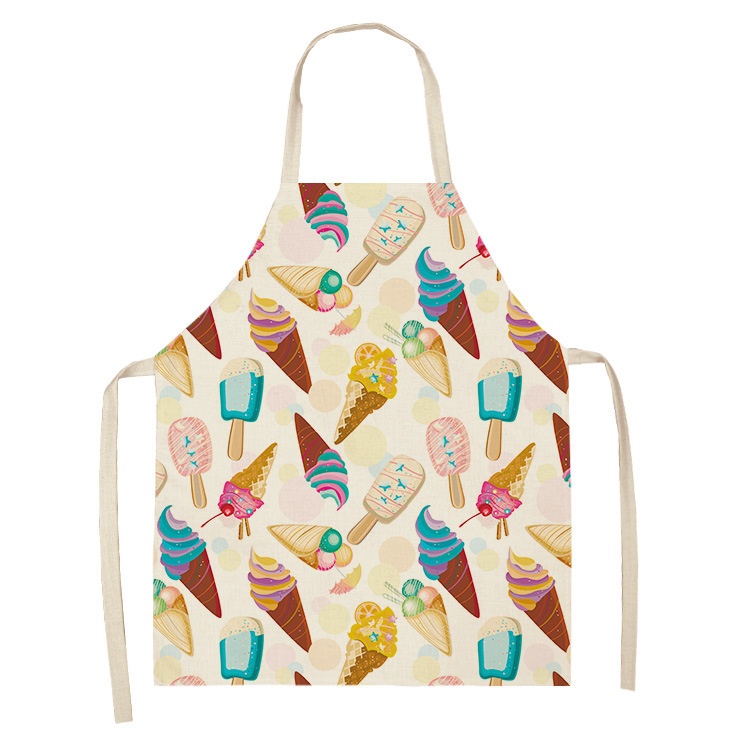 Title 12, Kitchen Oil Proof Creative Ice Cream Printed Apron