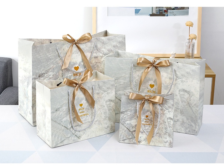 Title 2, Ins Style Gift Bag Marbling for elegant present...