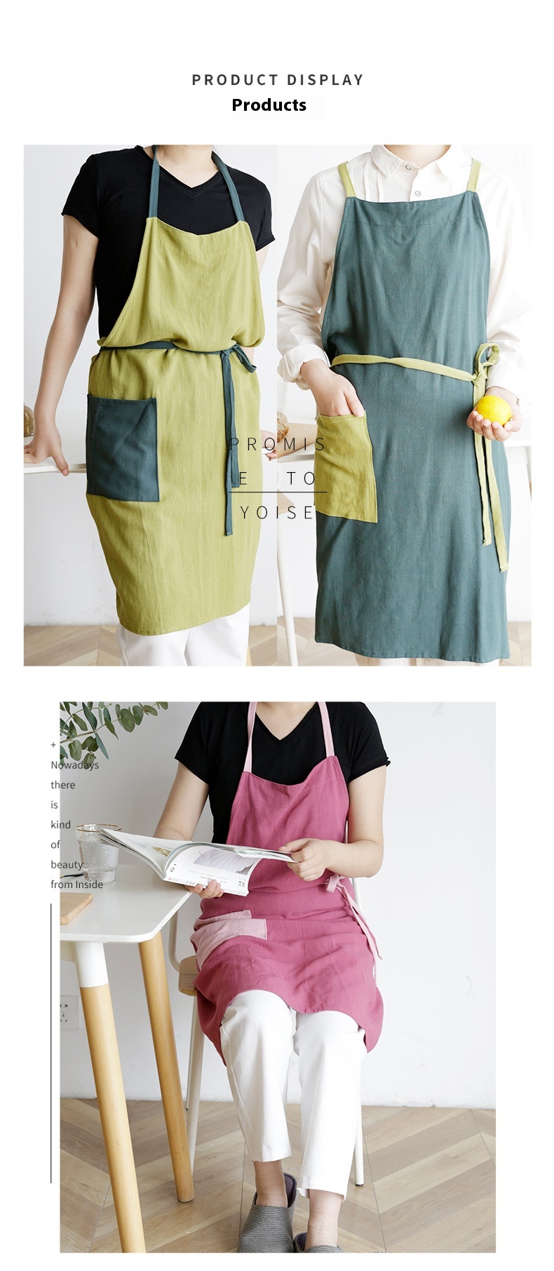 Title 5, Cotton Chef Apron Summer Work Clothes Erasable ...