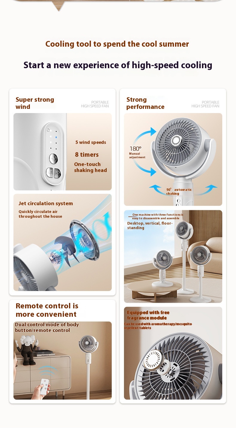 Title 1, Air Circulator Remote Control Turbine 3d Shakin...