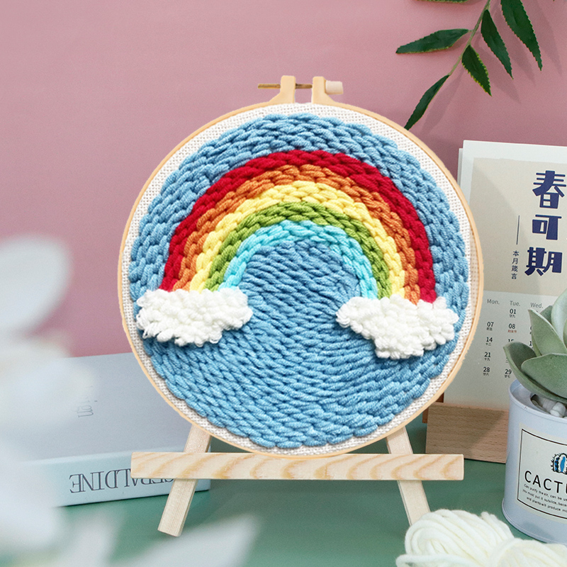 Title 7, Poke Embroidery Beginner Simple Wool Handmade E...