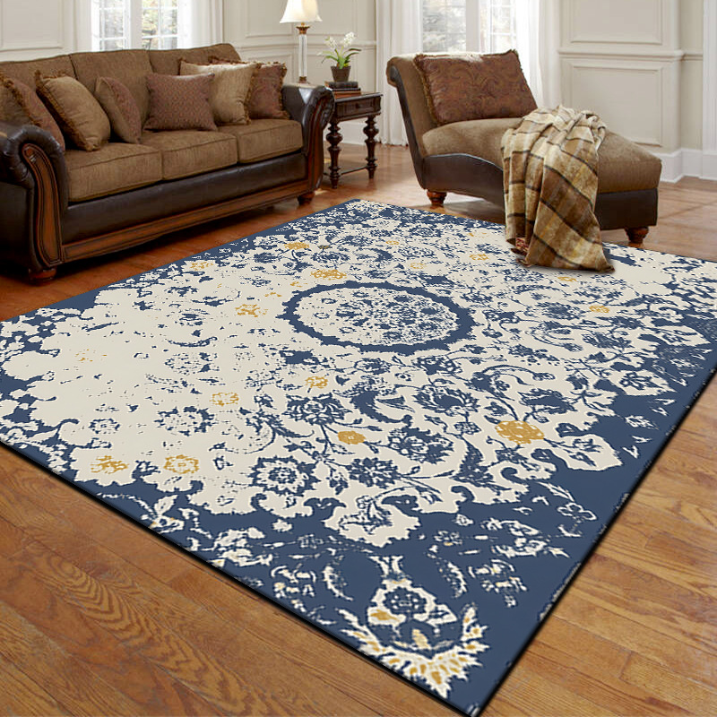 Title 10, Retro Living Room Carpet Easy-care Wear-resista...