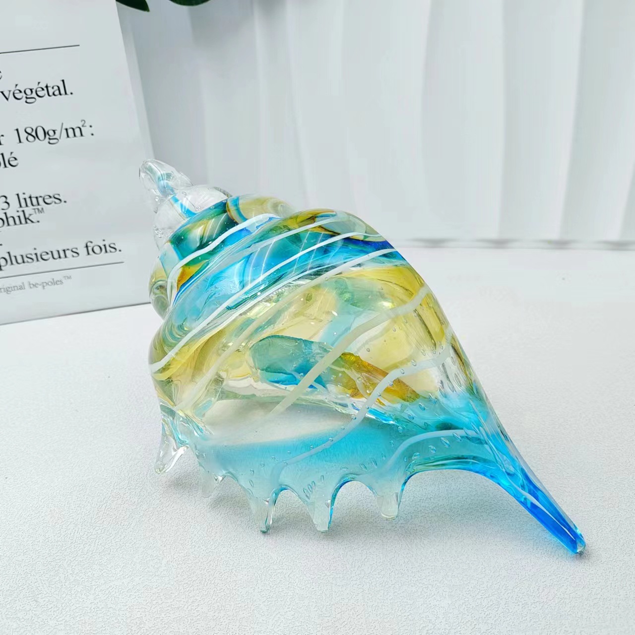 Title 2, Light Luxury Art Colored Glaze Colorful Conch D...