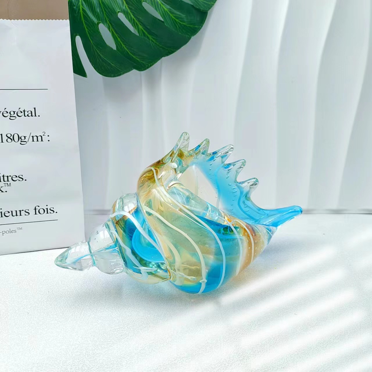 Title 3, Light Luxury Art Colored Glaze Colorful Conch D...