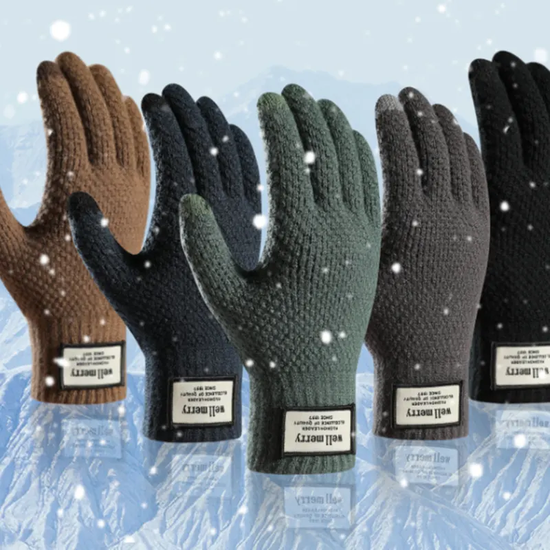 Men's Fashion Velvet Padded Thick Jacquard Warm Wool Touch