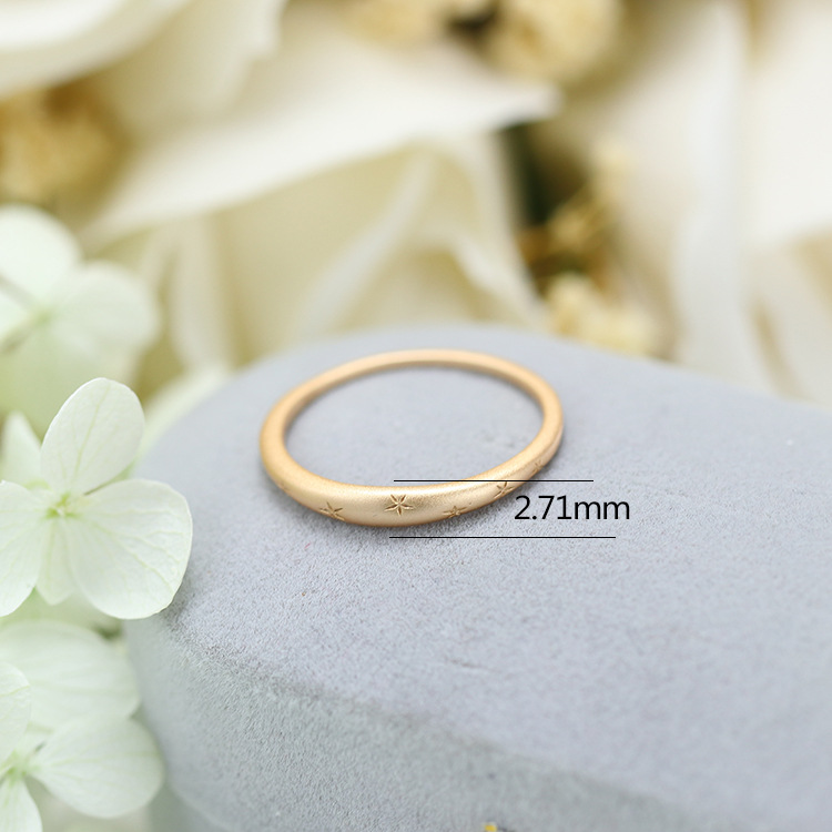 Title 4, Sterling Silver Plated 14K Gold Star Gold Ring