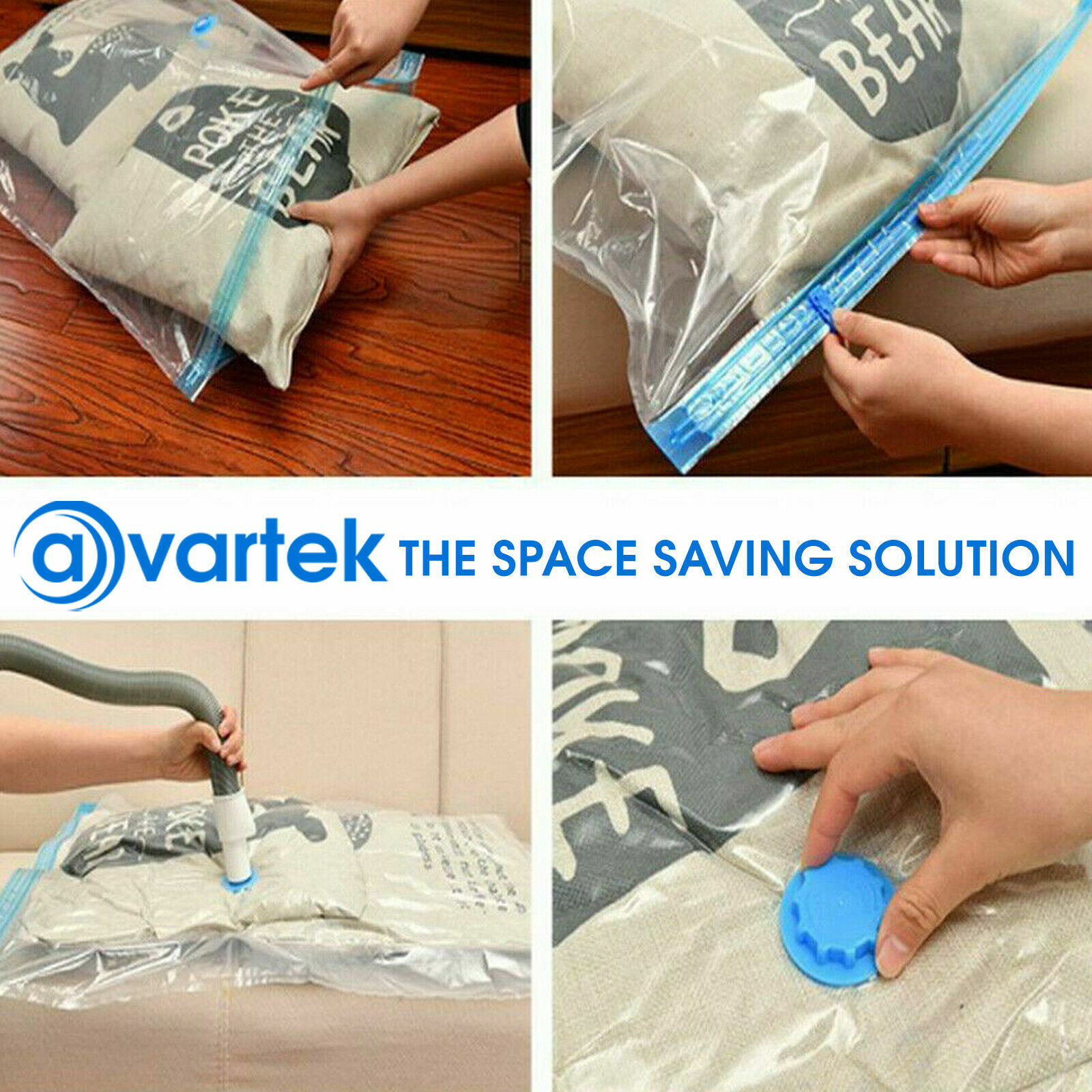 6 X STRONG VACUUM STORAGE SPACE SAVING BAGS VAC BAG SAVER VACCUM VACUM-BAG — image 2