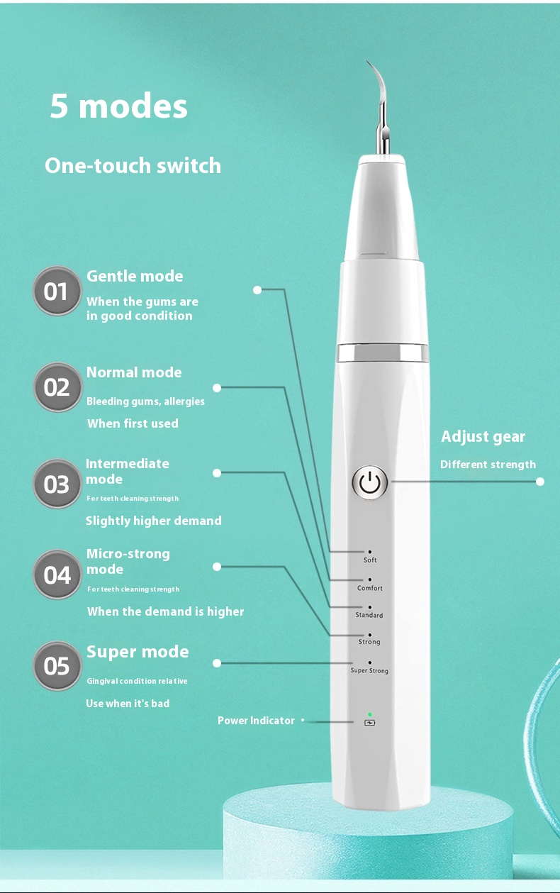 Title 5, Ultrasonic Teeth Cleaner Portable Electric