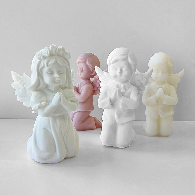 Title 2, Prayer Angel Aromatherapy Candle Silicone Mold ...