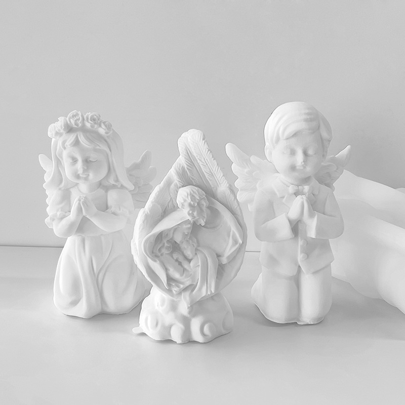 Title 3, Prayer Angel Aromatherapy Candle Silicone Mold ...