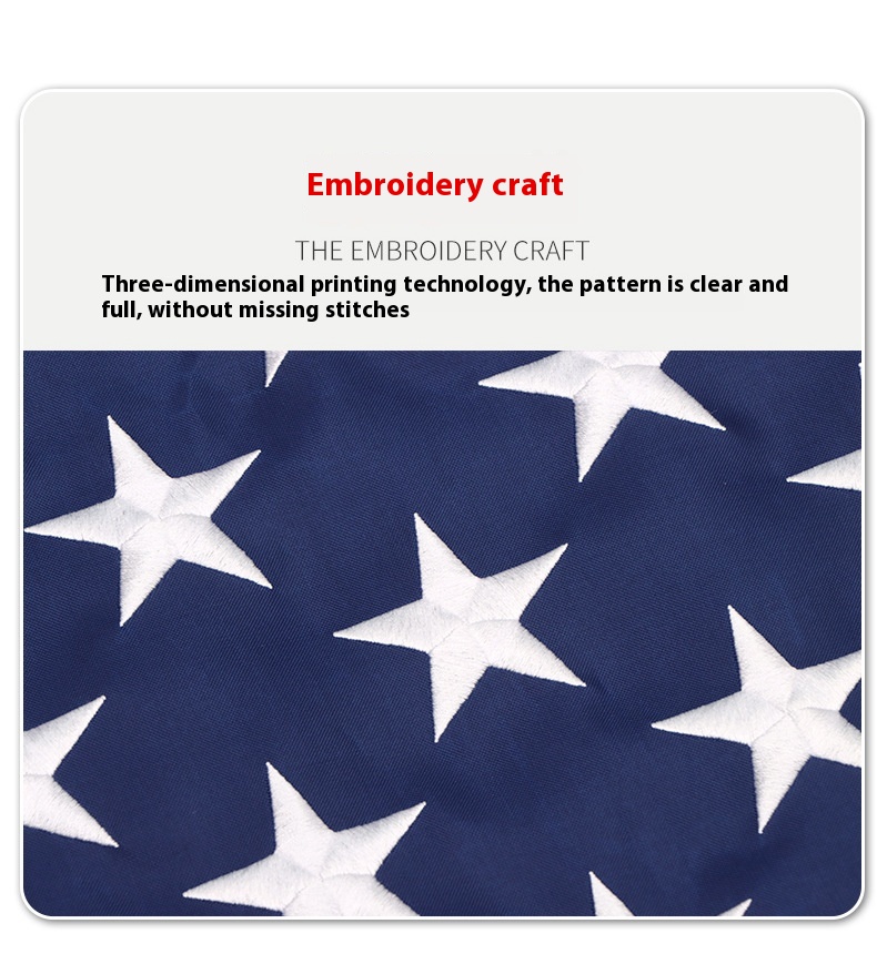 Title 3, Oxford Cloth Stars And Stripes Embroidered Amer...