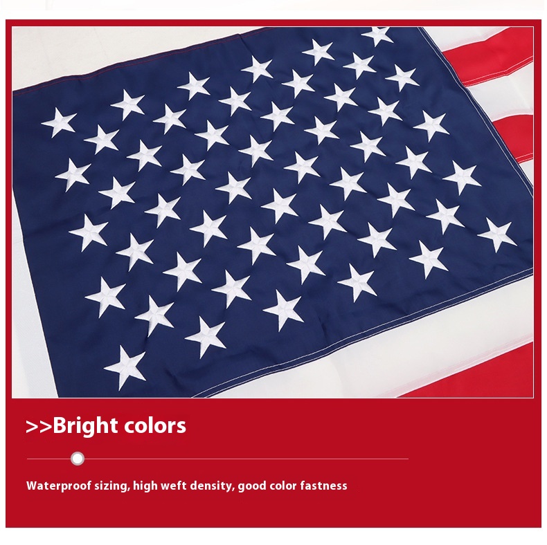 Title 4, Oxford Cloth Stars And Stripes Embroidered Amer...