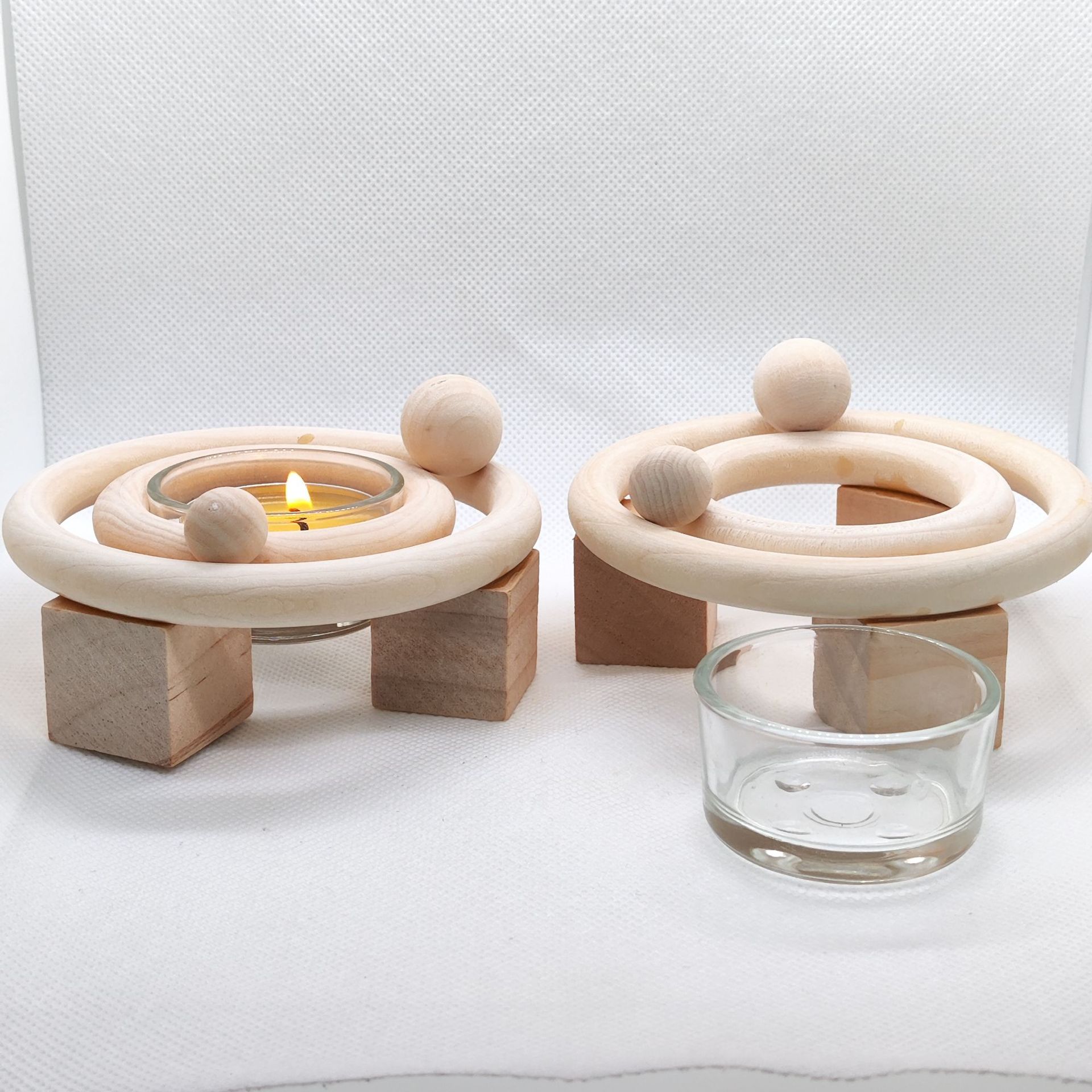 Title 4, Solar System Theme Wooden Candlestick