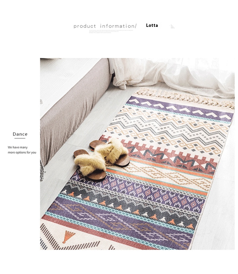 Title 9, Imitation Cotton And Linen Tassel Woven Floor M...