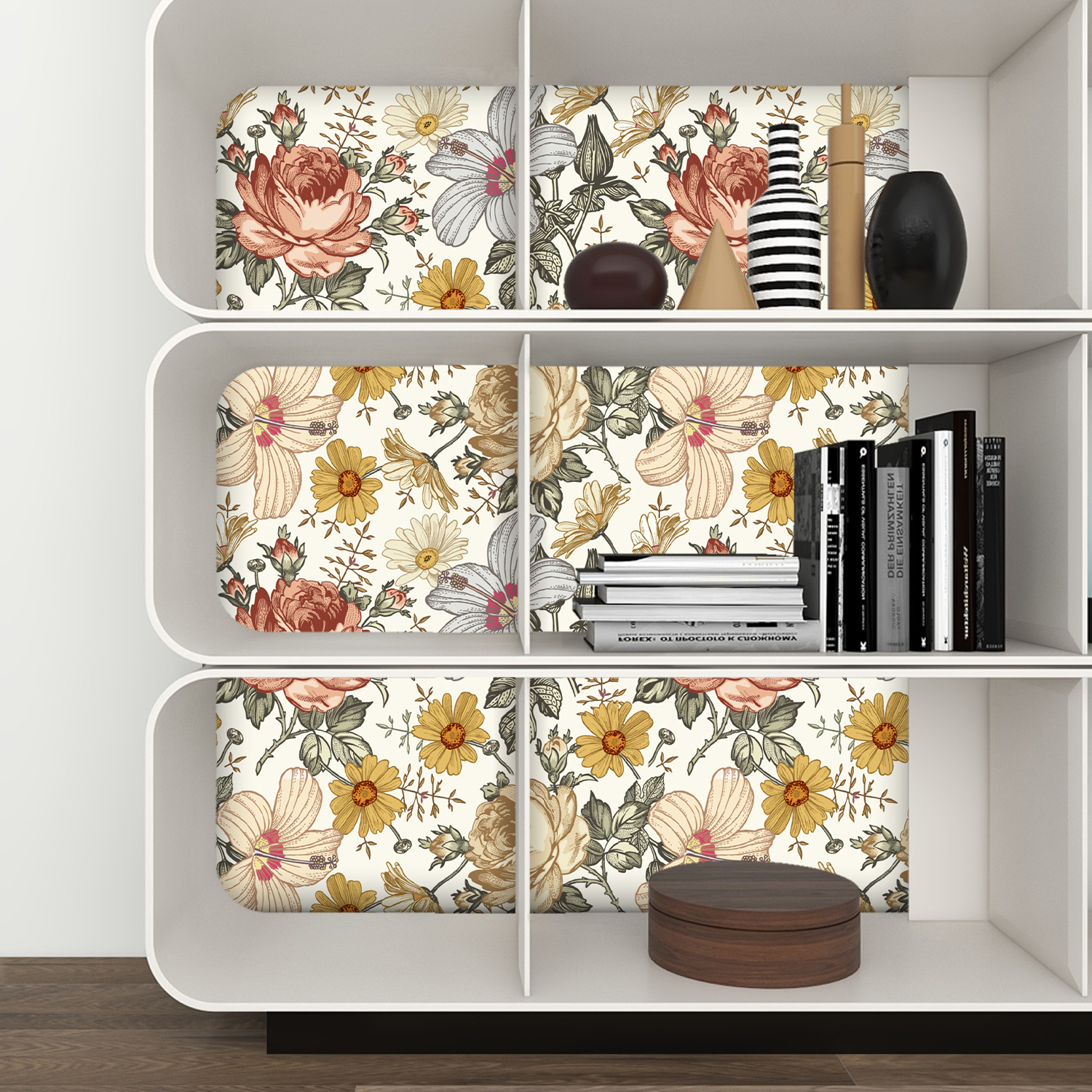 Title 4, Retro Floral Self-adhesive Bohemian Wallpaper