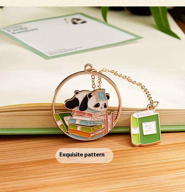 Title 7, Metal Creativity Bookmark Cute Panda Pendant