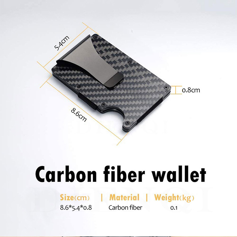 Title 6, Carbon Fiber Package Wallet Multi-functional Me...